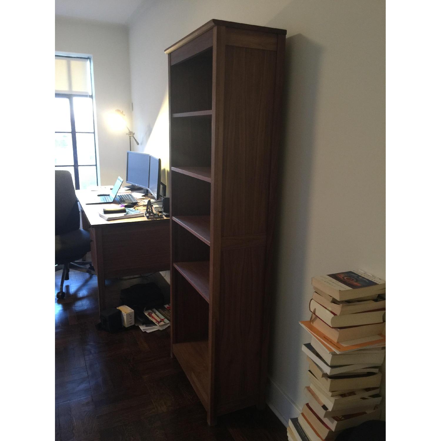 Crate & Barrel Ainsworth Walnut Bookcase - image-3