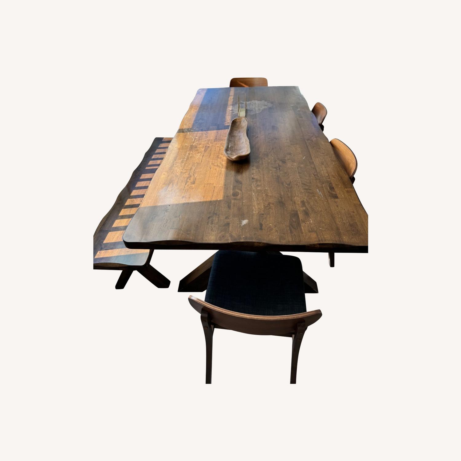 Wayfair Wooden Table, Bench and Chairs Set - image-0