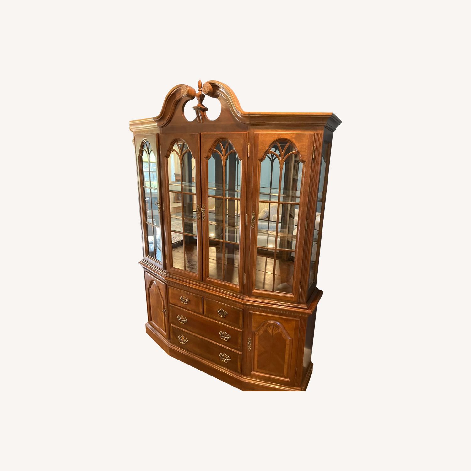 Wood Breakfront - image-0