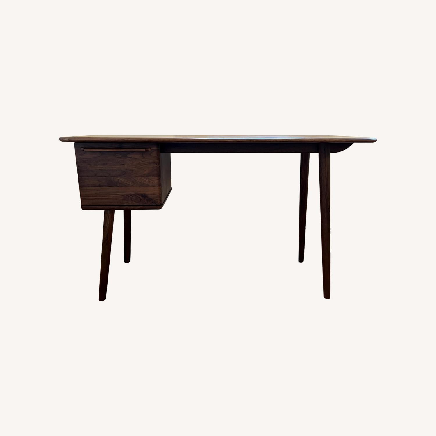 West Elm Walnut Merle Writing Desk - image-0