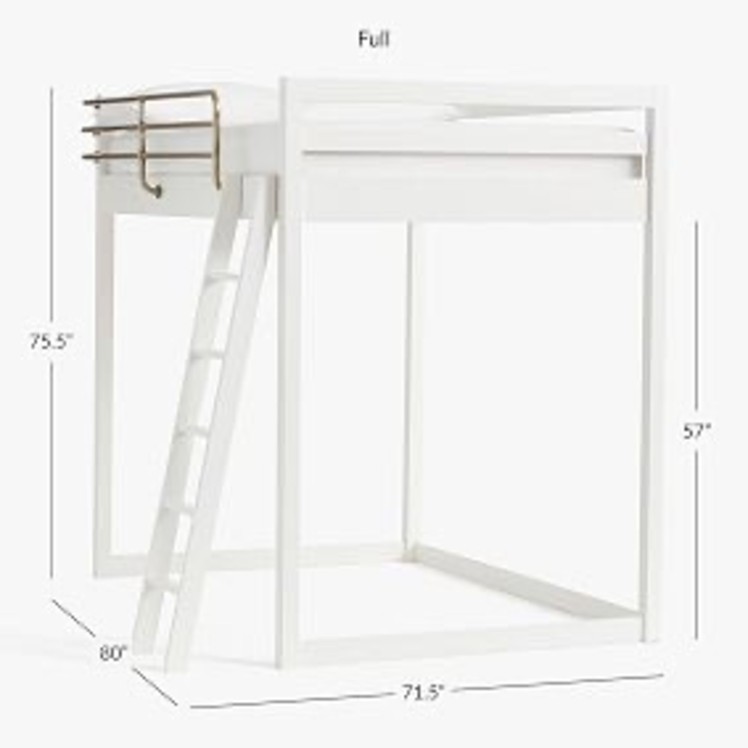 Pb Teen Waverly Twin Loft Bed  White - image-3