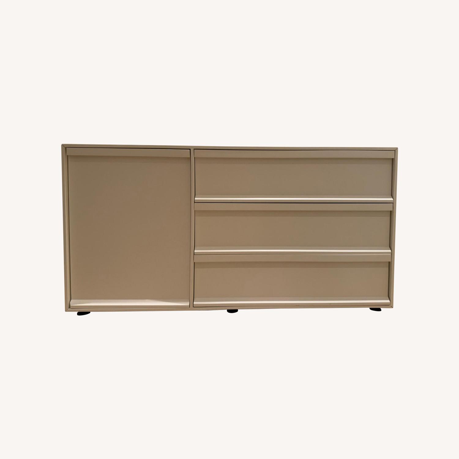 Blu Dot Superchoice 1 Door 3 Drawer White Credenza - image-0