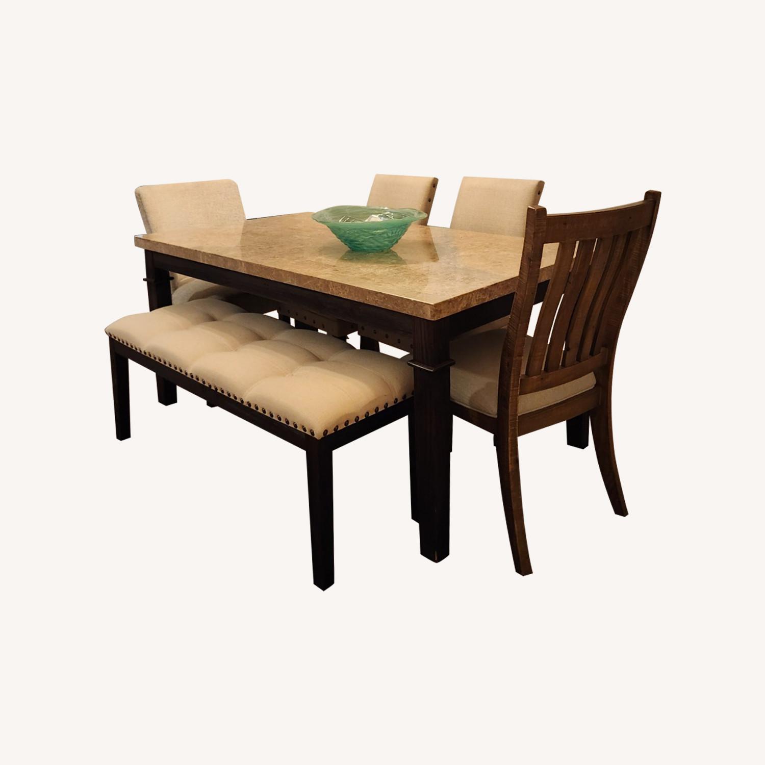 Dining Table Greystone Marble Sets - image-0