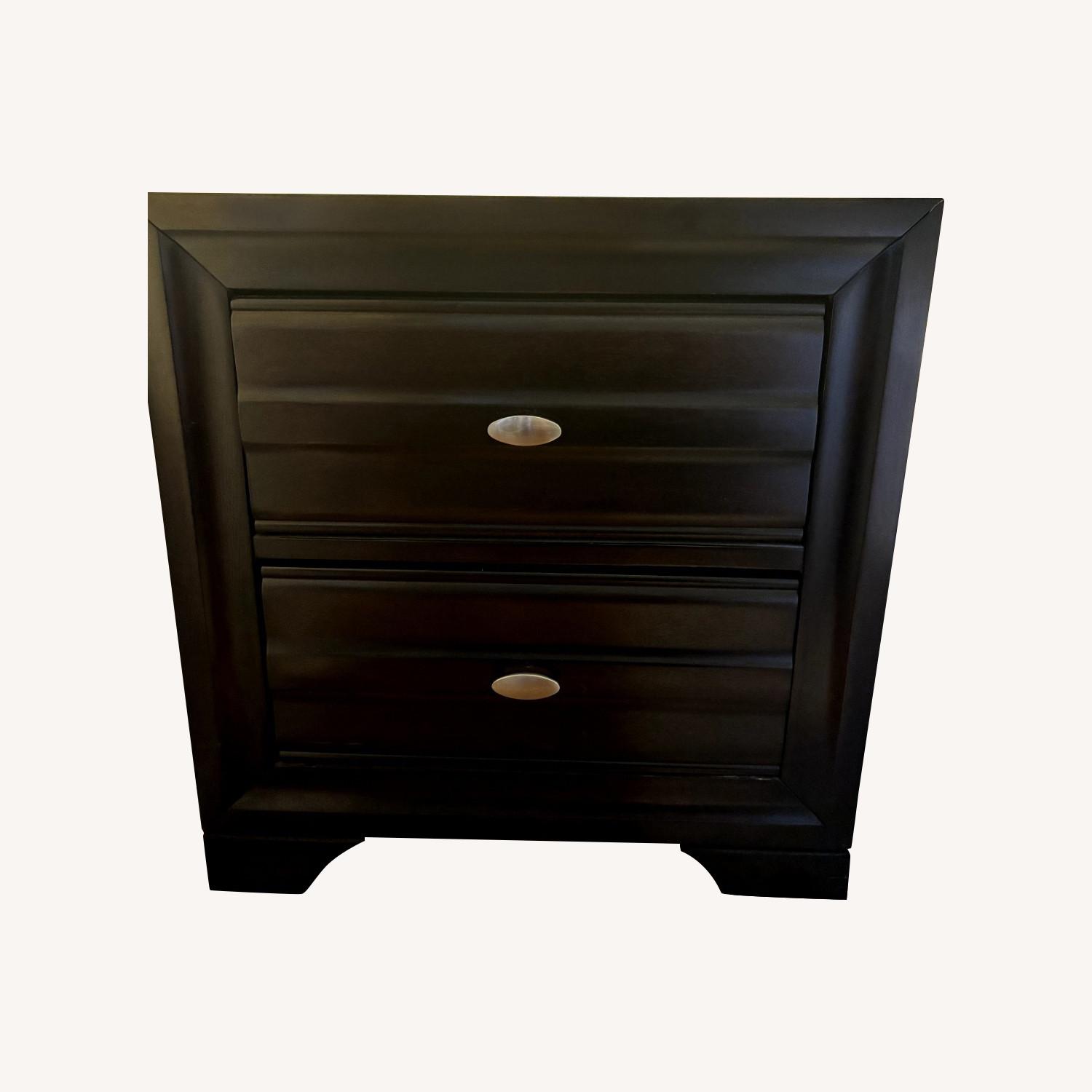 Dark Espresso Wood Nightstand - image-0