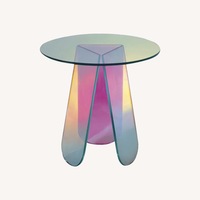 Glas Italia Dreamy Iridescent Glass Side Tables(2)