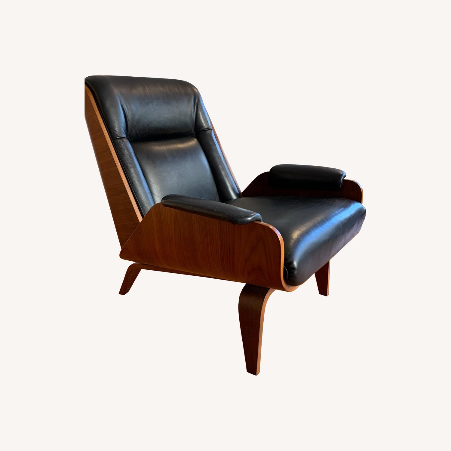 West Elm Paulo Bent Leather Lounge Chair - image-0
