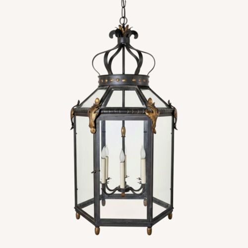 Used John Roselli - Iron and Brass Accent Lantern for sale on AptDeco