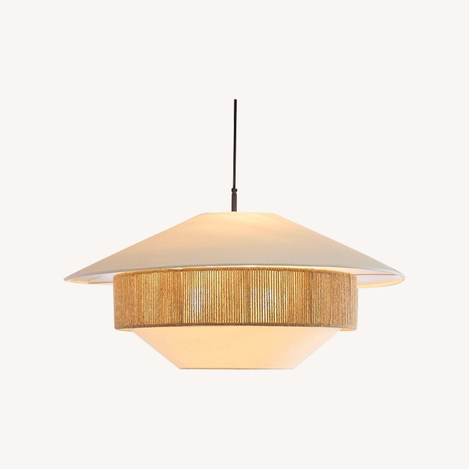 West Elm Stevie Mixed Woven Pendant (34") - image-0