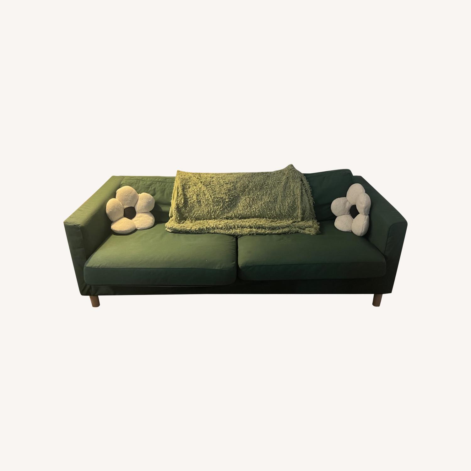 IKEA Green Fabric Sofa - image-0