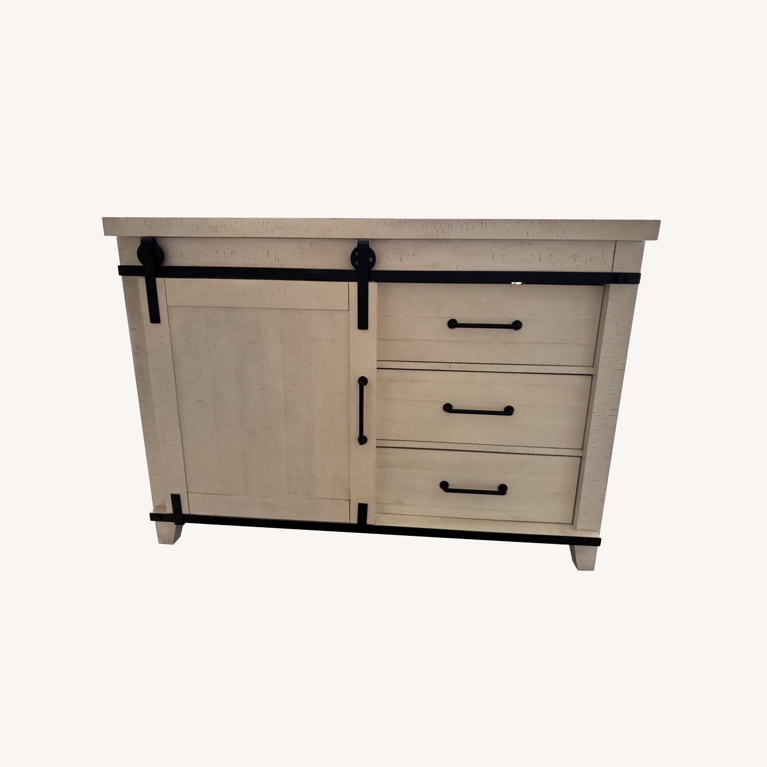 Montana White 3 Drawer TV Chest - image-0