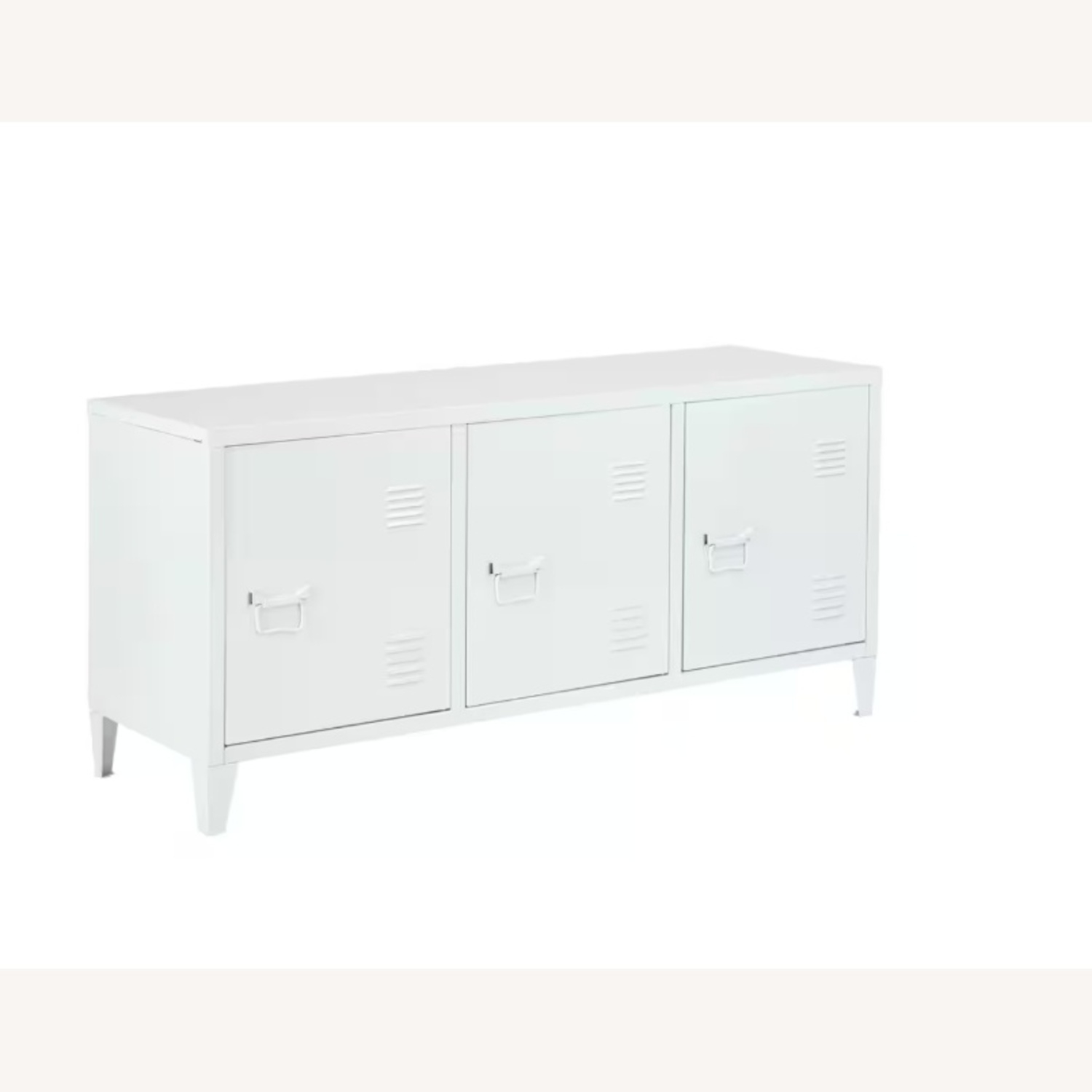 Home Depot Matapouri 3-Door White Metal Cabinet - image-0