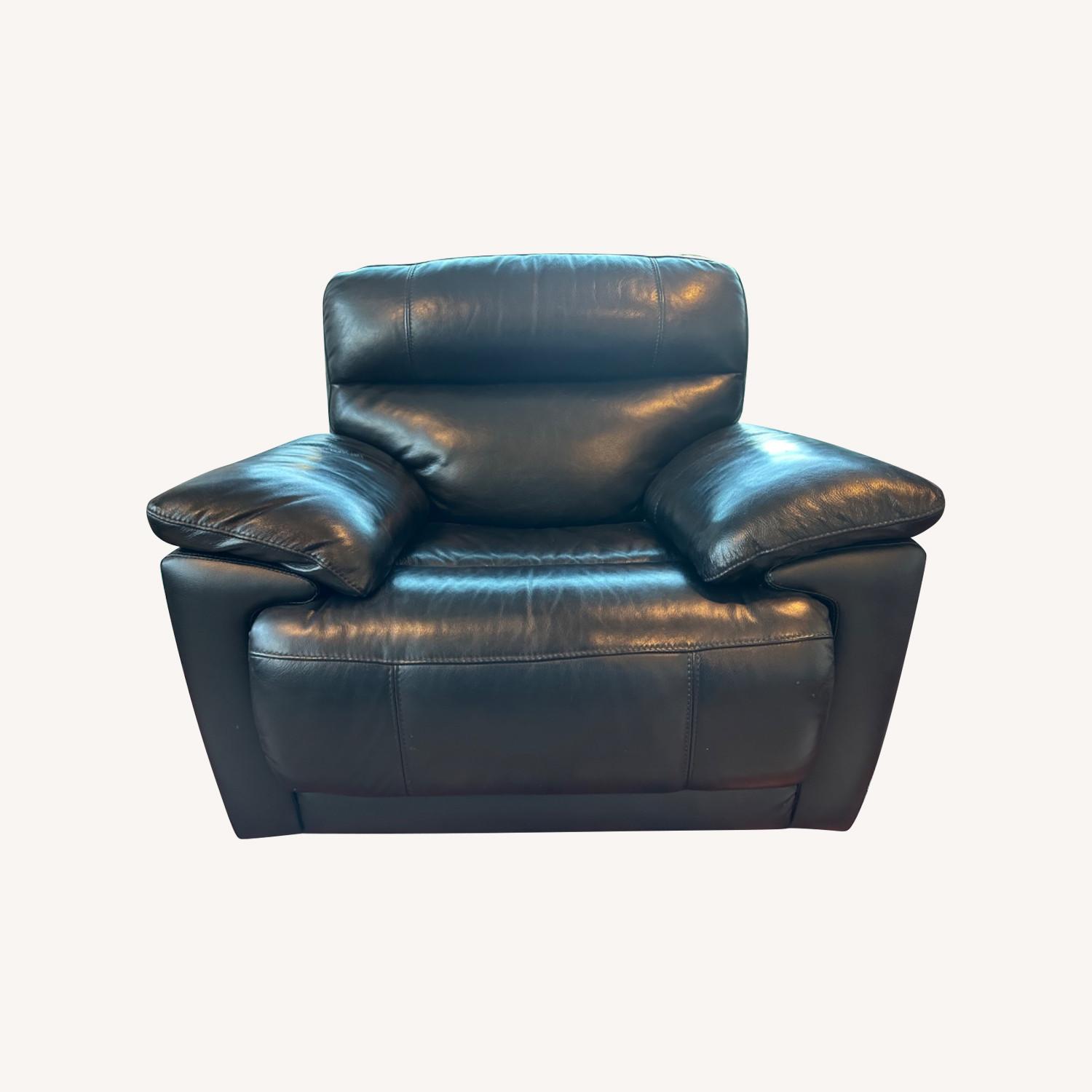 Italian Leather Recliner - image-0