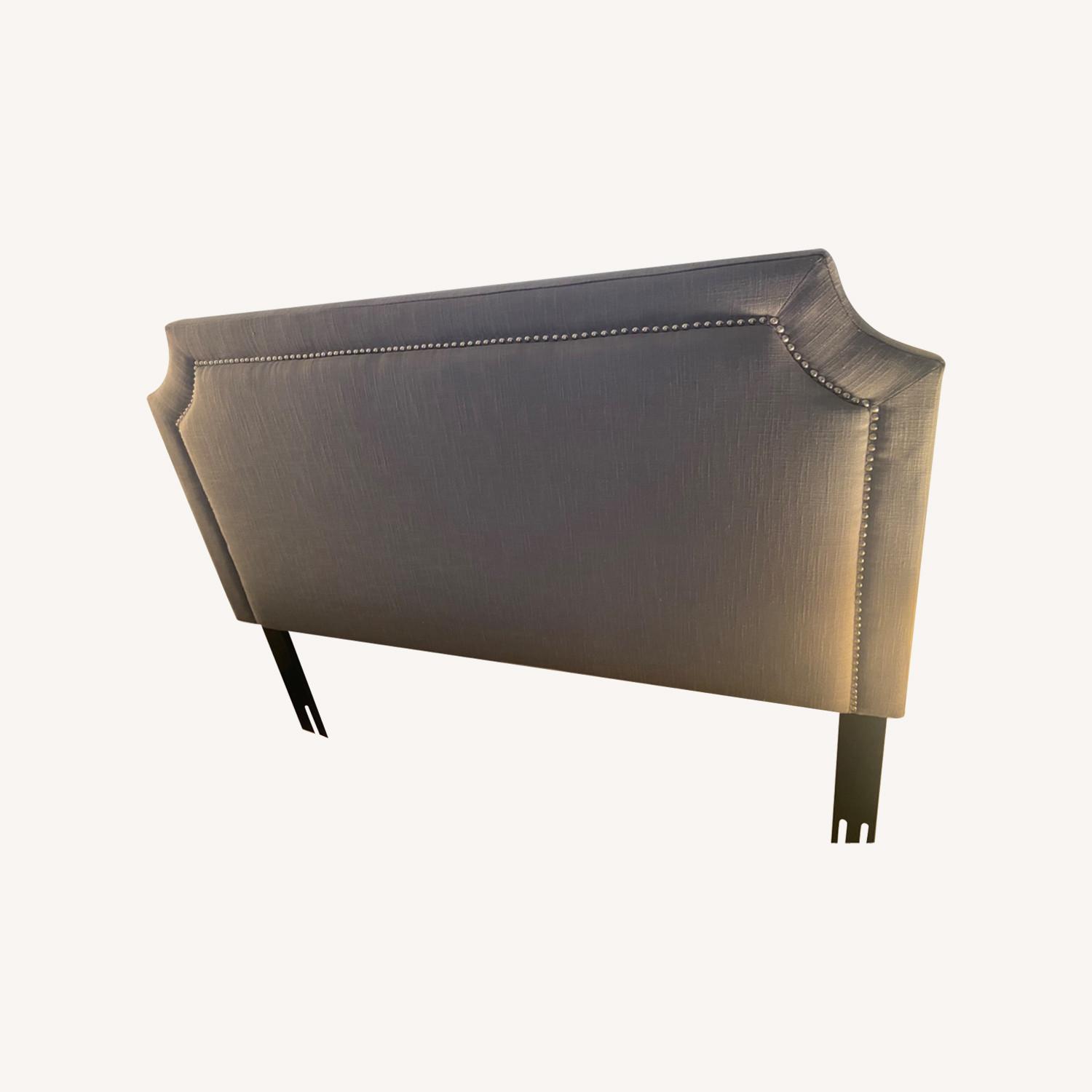 Queen Upholstered Headboard Light Gray - image-0