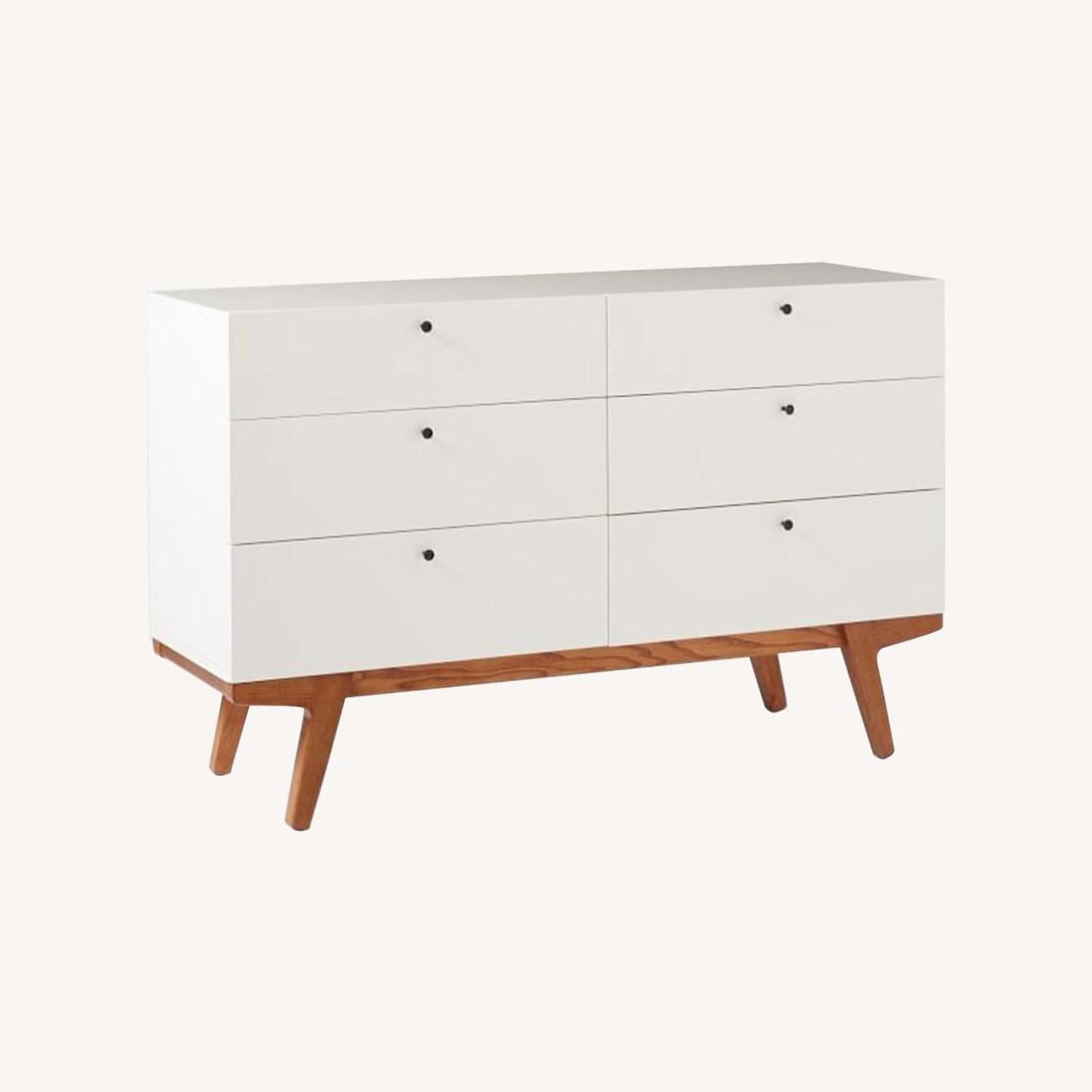 West Elm White Modern Dresser - image-0