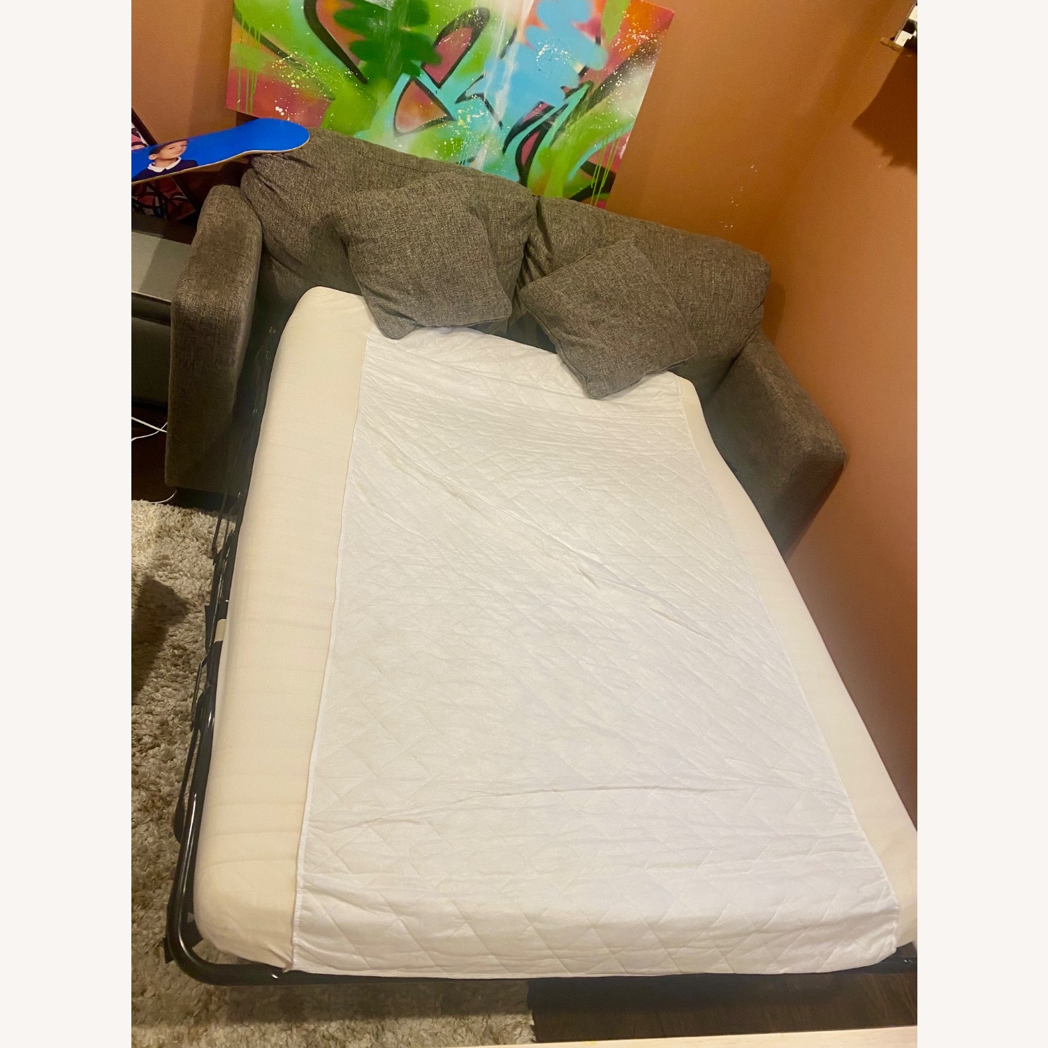 Ashley Furniture Gray Fabric Sleeper Sofa - image-16