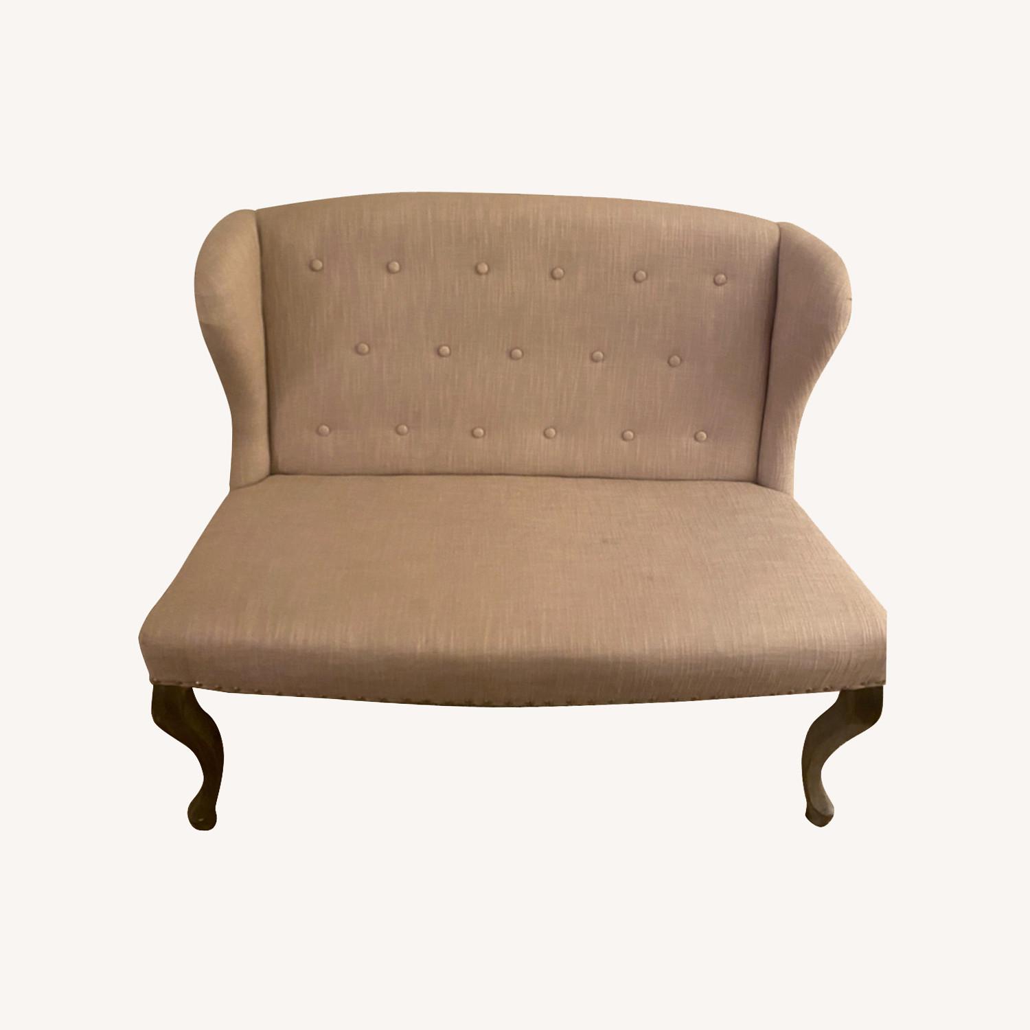 West Elm Modern Accent Chair with Silver Hardware - image-0