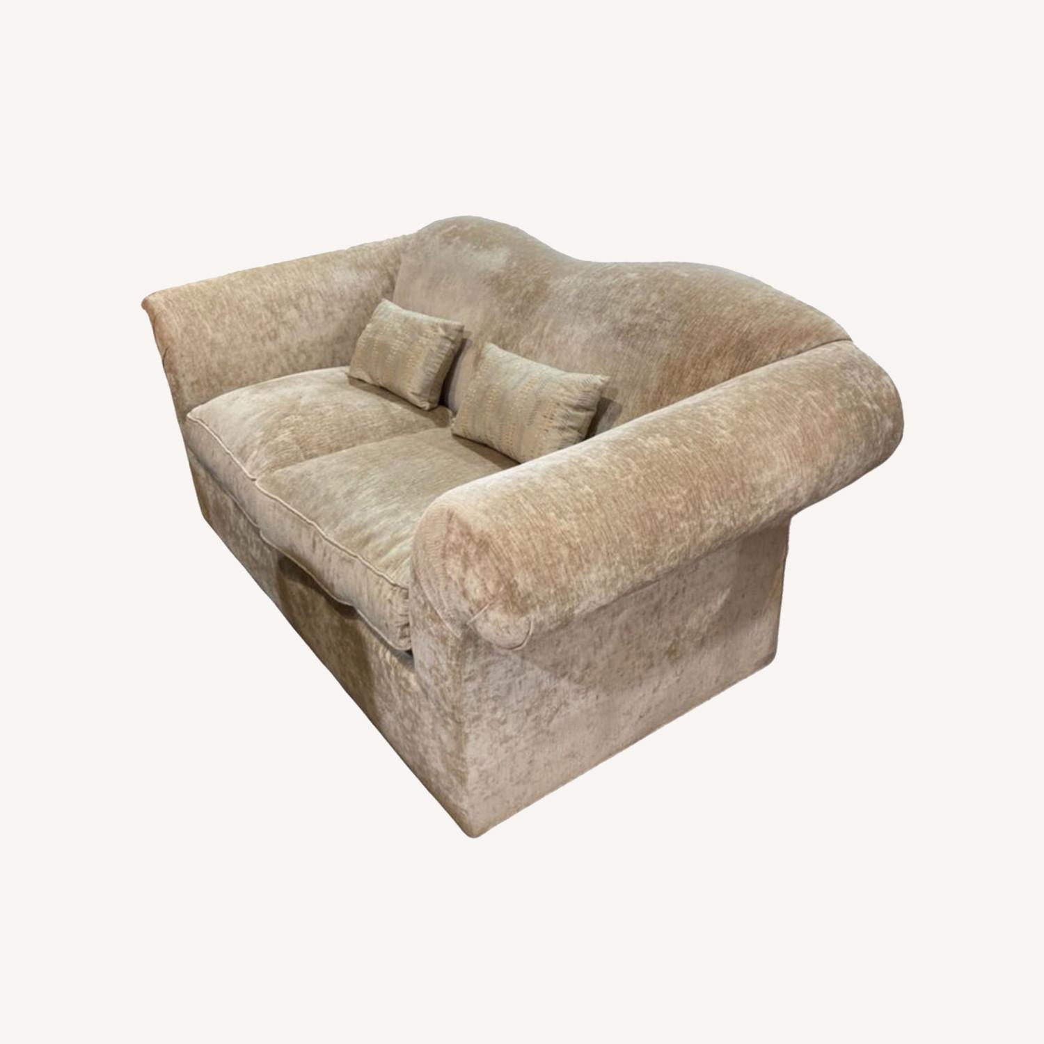 Custom Crushed Velvet Down Sofa - image-0