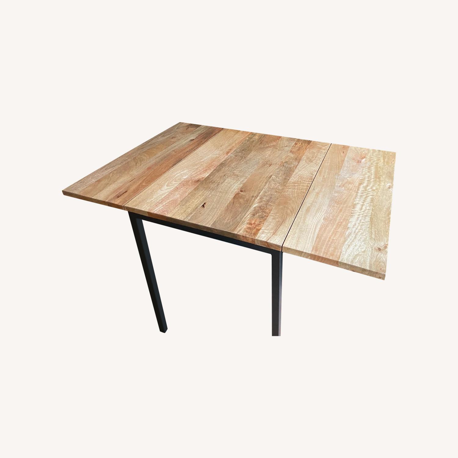 West Elm Box Frame Drop Leaf Expandable Table - image-0