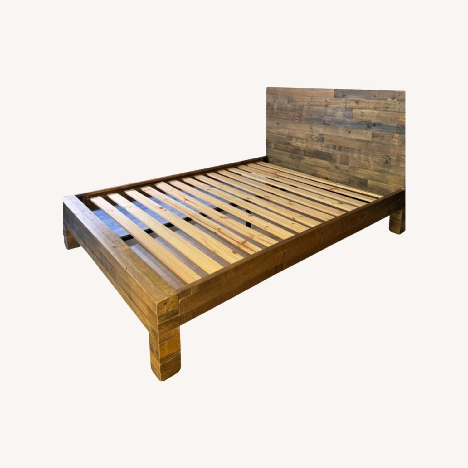 West Elm Emmerson Reclaimed Wood Queen Bed - AptDeco