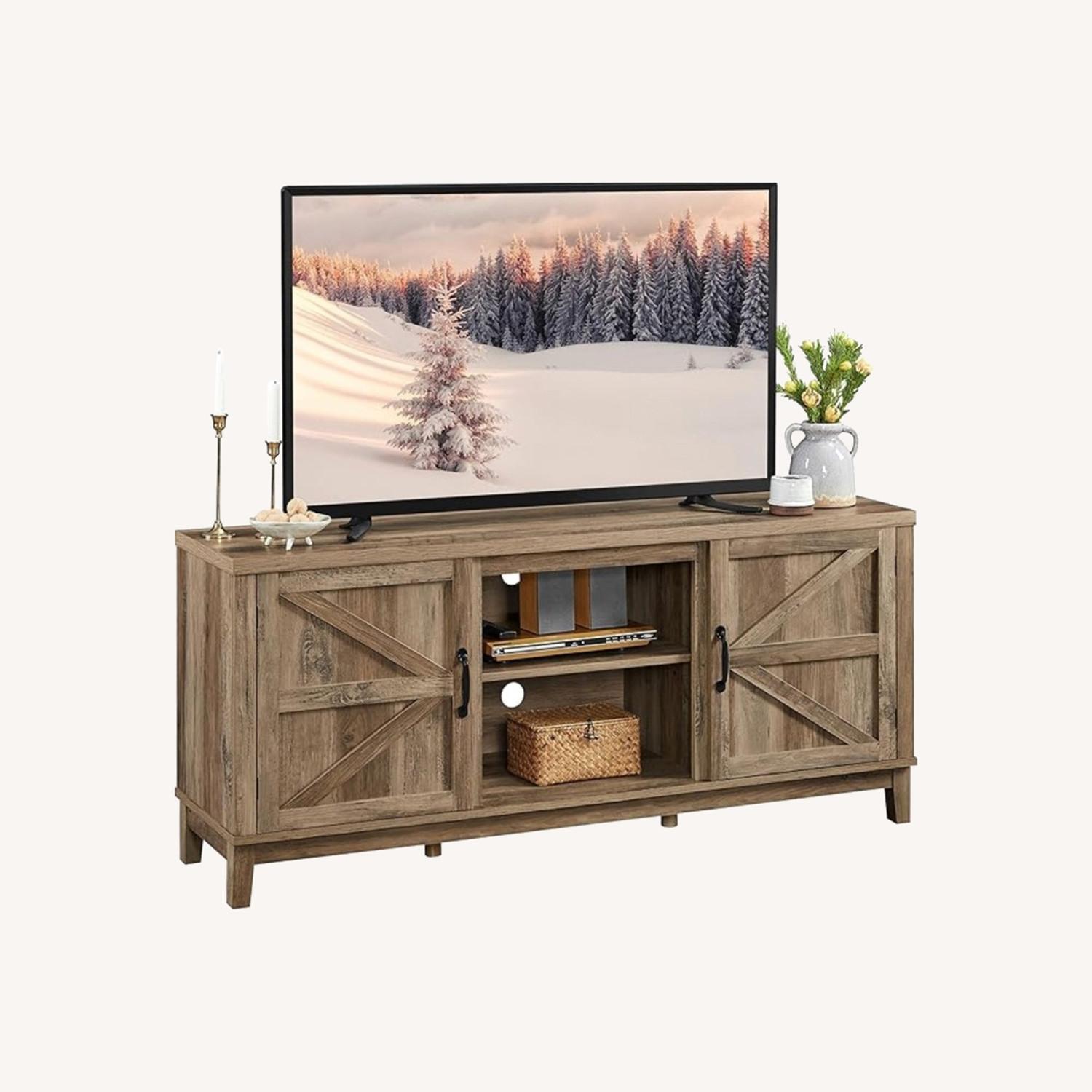 Tv Console Box TV Console Cabinet with Doors for Living Room - AptDeco