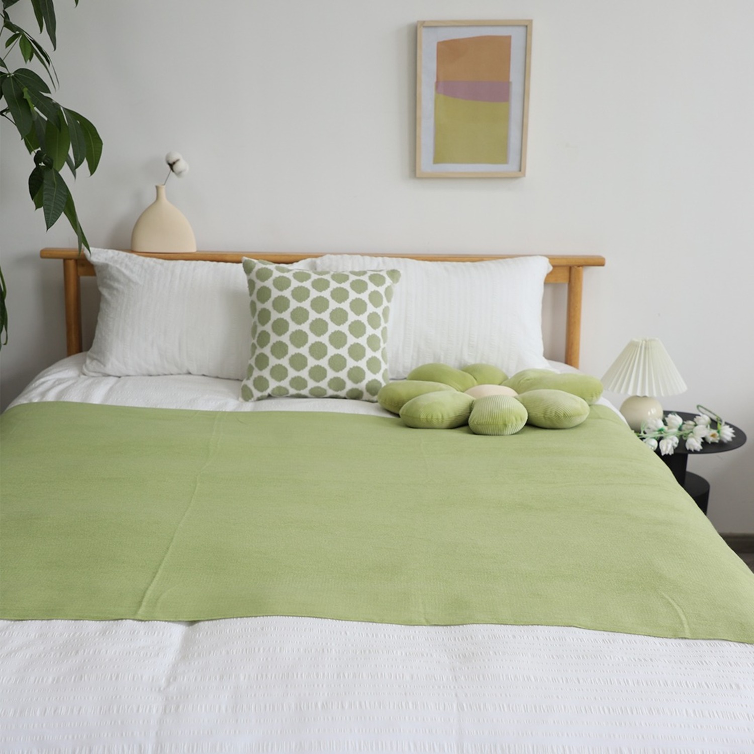 SOGA 2X Green Acrylic Throw Blanket - image-8