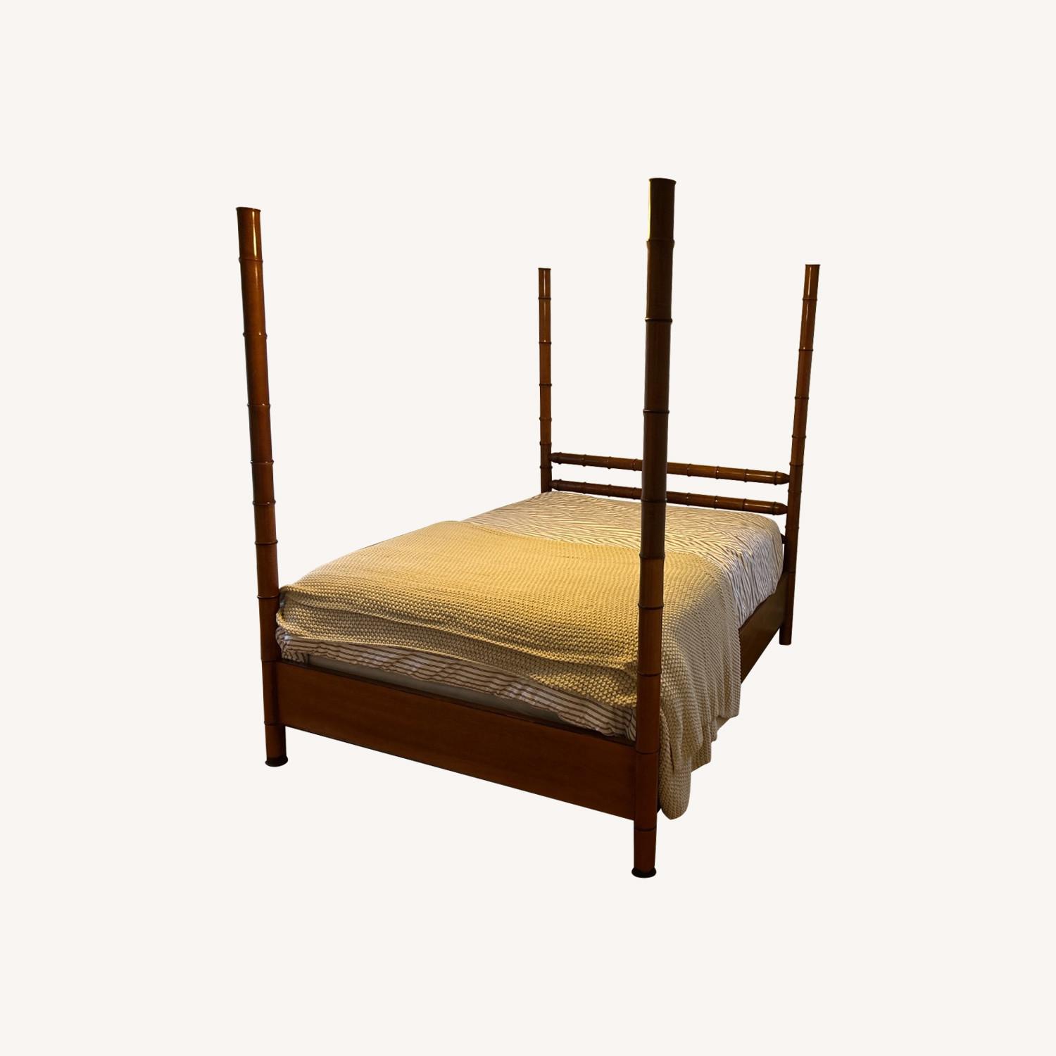 Wood, Four Poster Queen Bed - image-0
