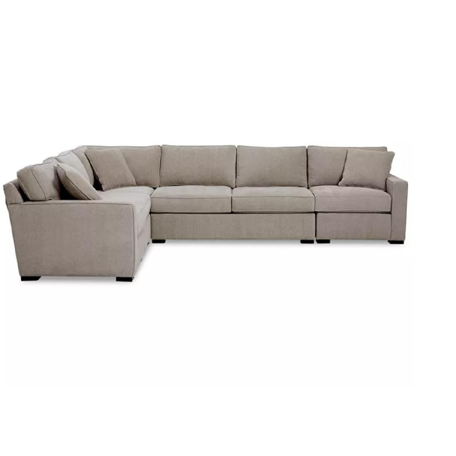 Macy's 5 Piece Radley Fabric Chase Sectional Sofa - image-7