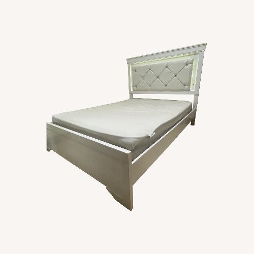 Used White LED Bed for sale on AptDeco