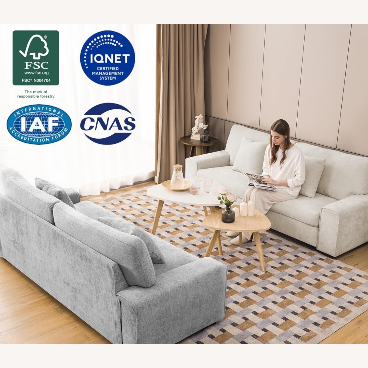 Amazon DOPEDIO Modern Loveseat Removable Cover - image-4