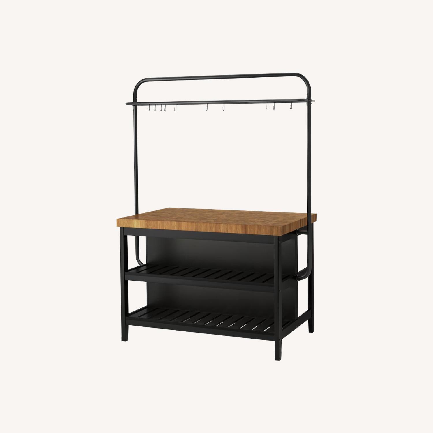 IKEA VADHOLMA Wooden Kitchen Island - AptDeco