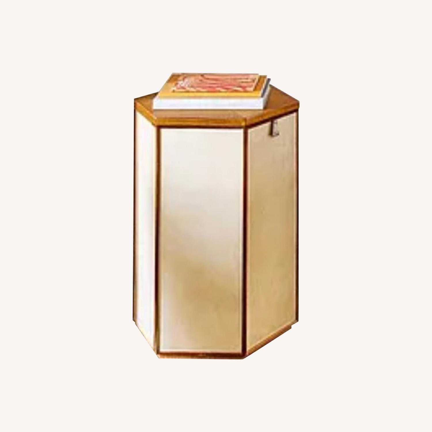 Octagonal Side Table with Parchment Panels - image-0