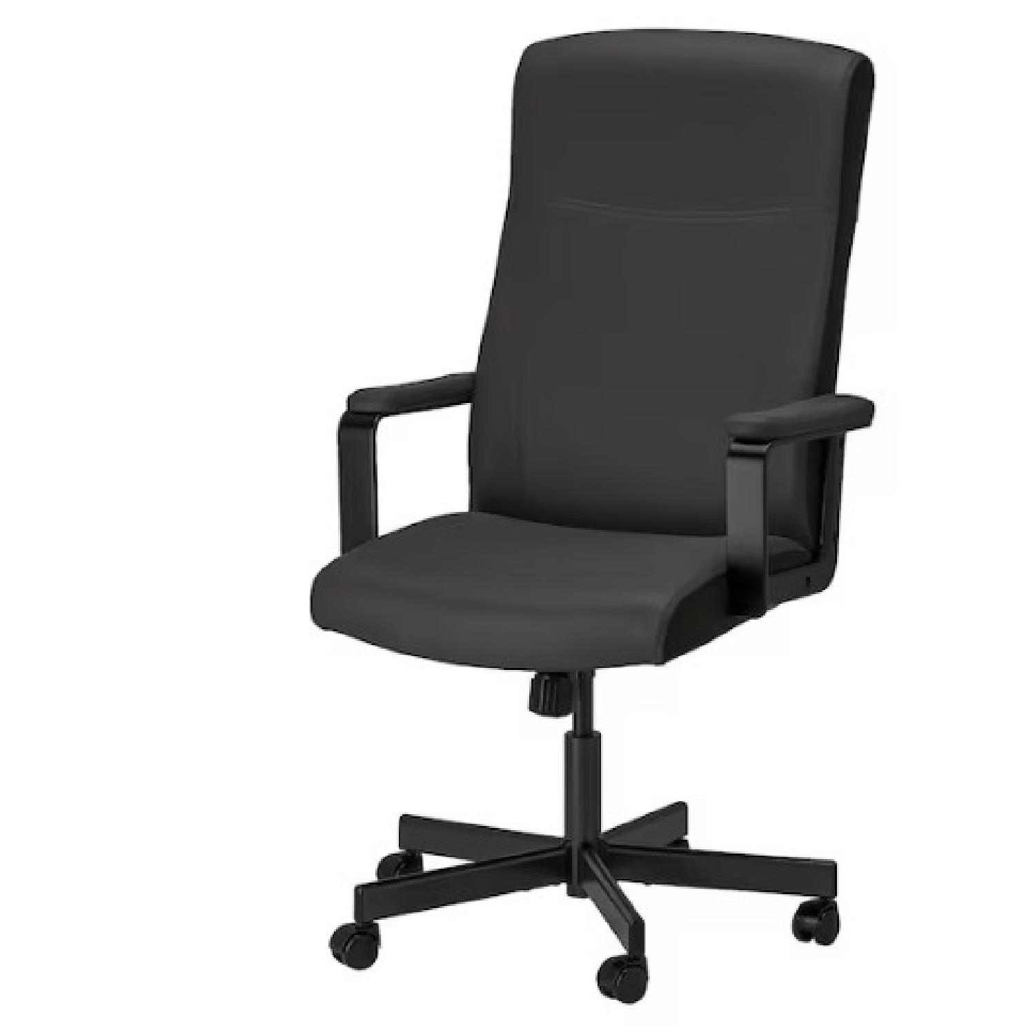 IKEA MILLBERGET Swivel Chair, Murum Dark Brown - image-4