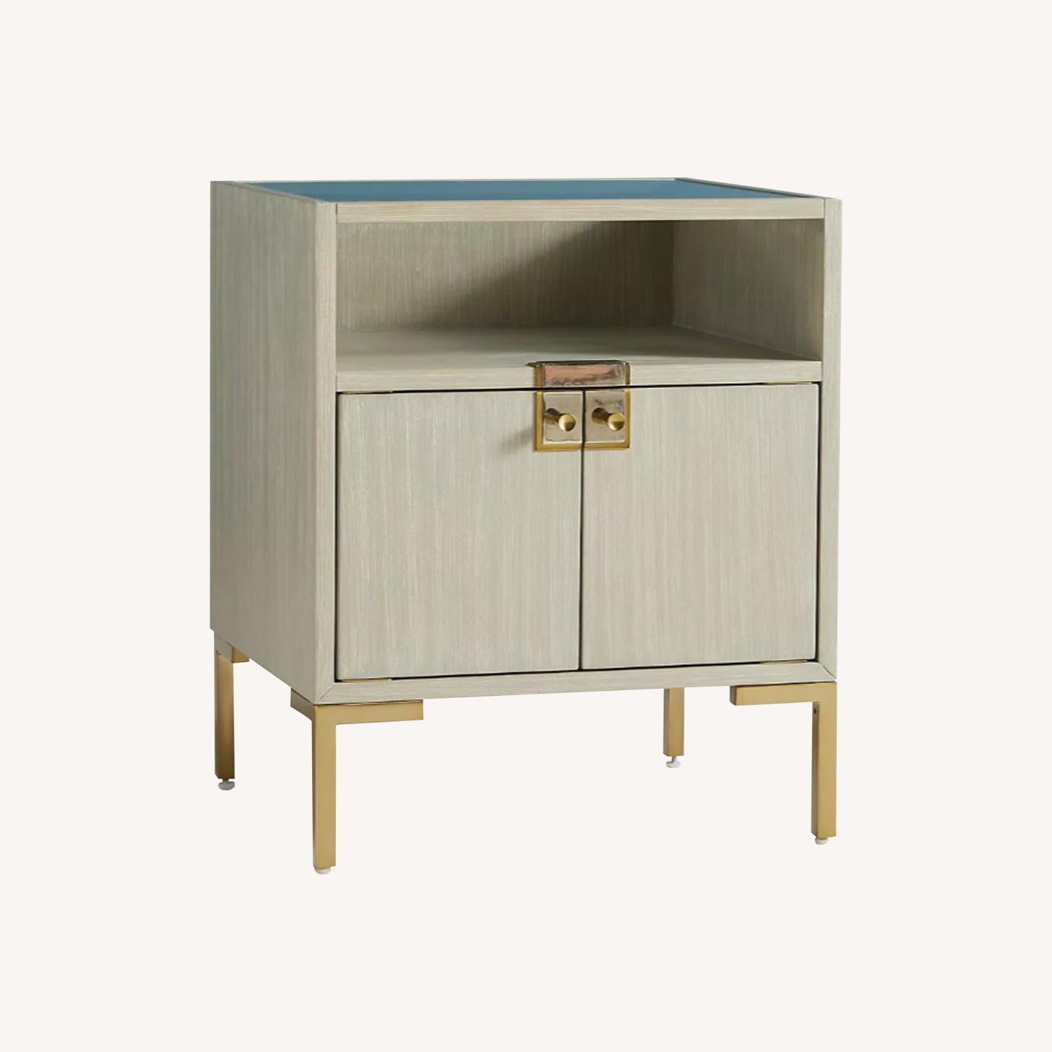 Anthropologie Ingram Glass Top Nightstand - image-0