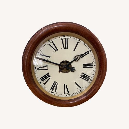 Used Oak Bus Station Clock 1960's for sale on AptDeco
