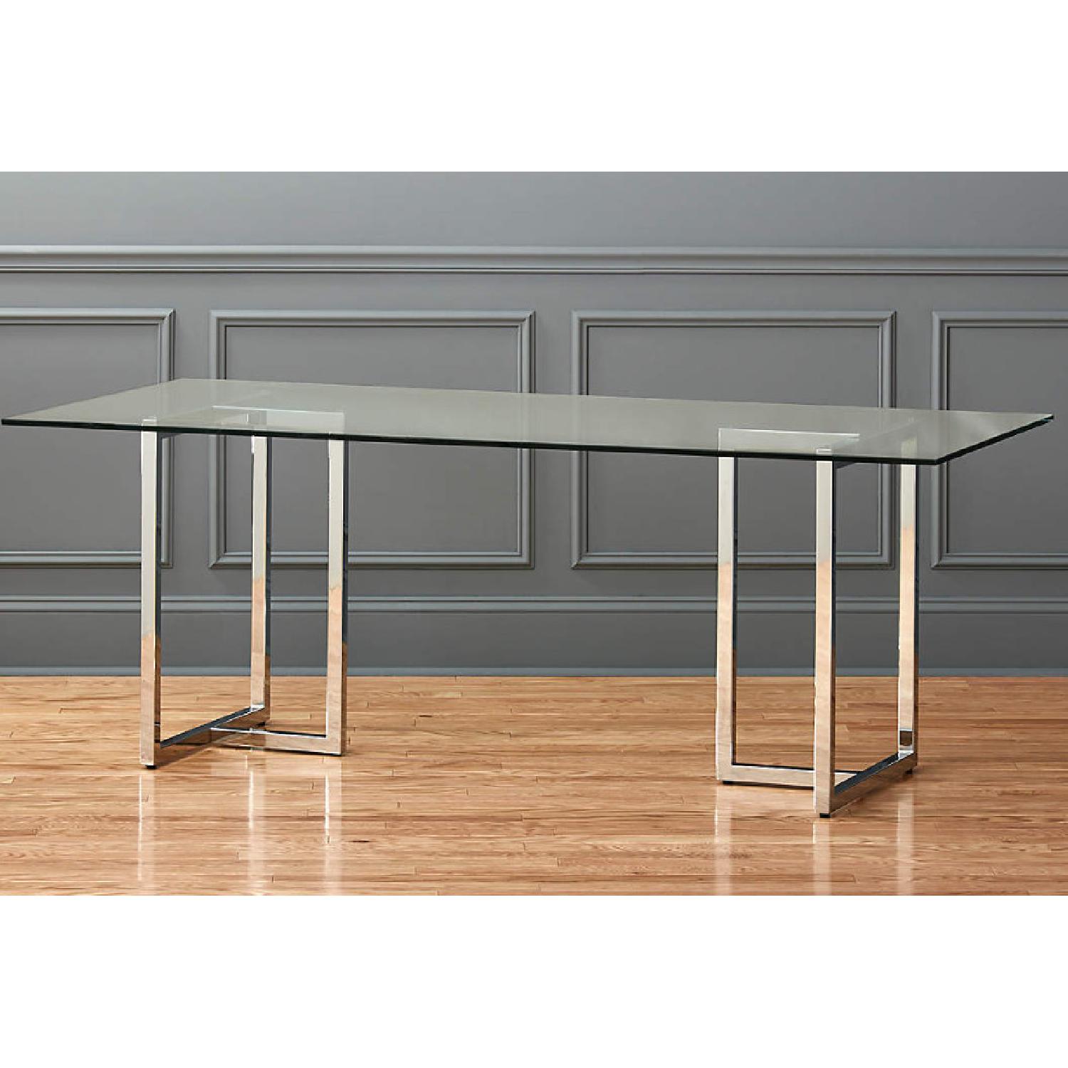 CB2 Silverado Chrome Rectangular Dining Table - image-6
