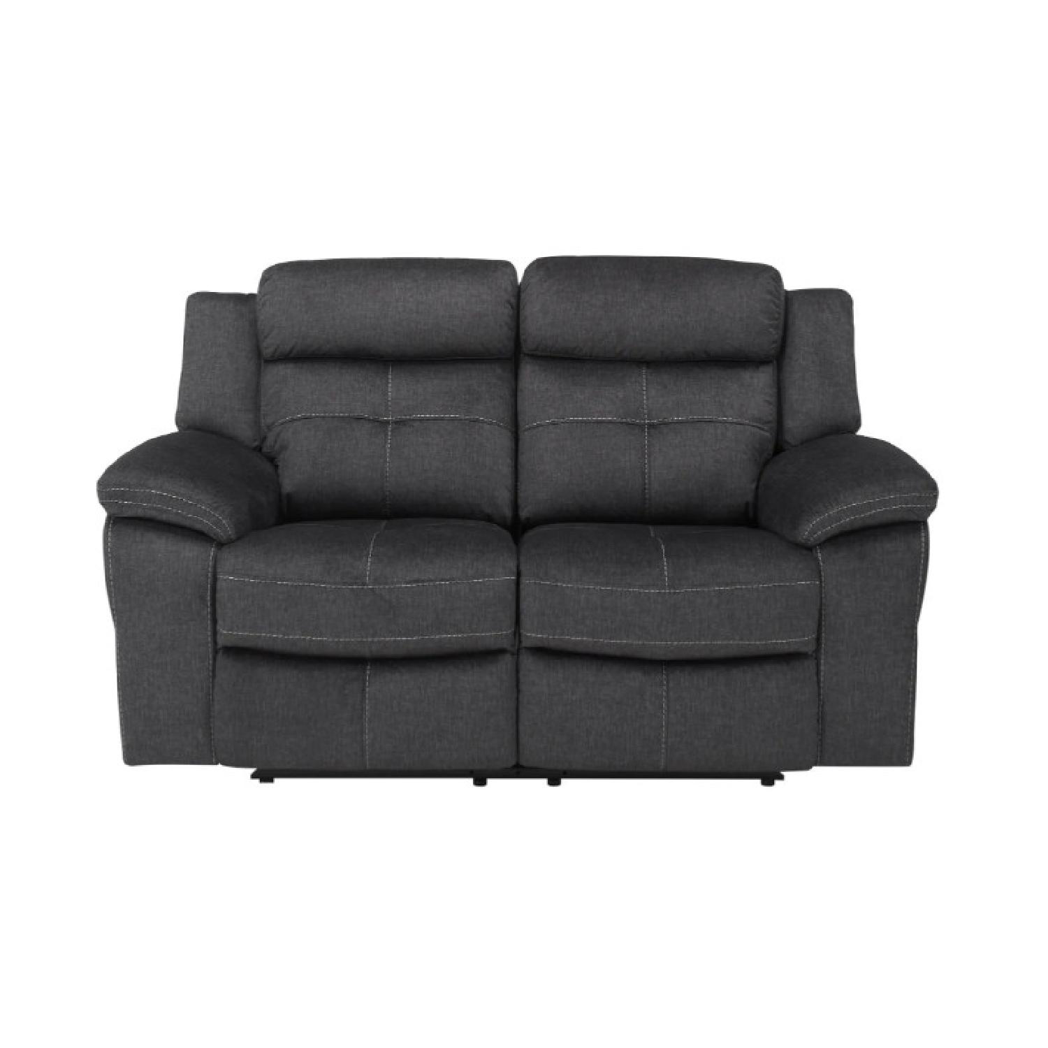 Raymour & Flanigan Lugano Microfiber Reclining Loveseat - image-5