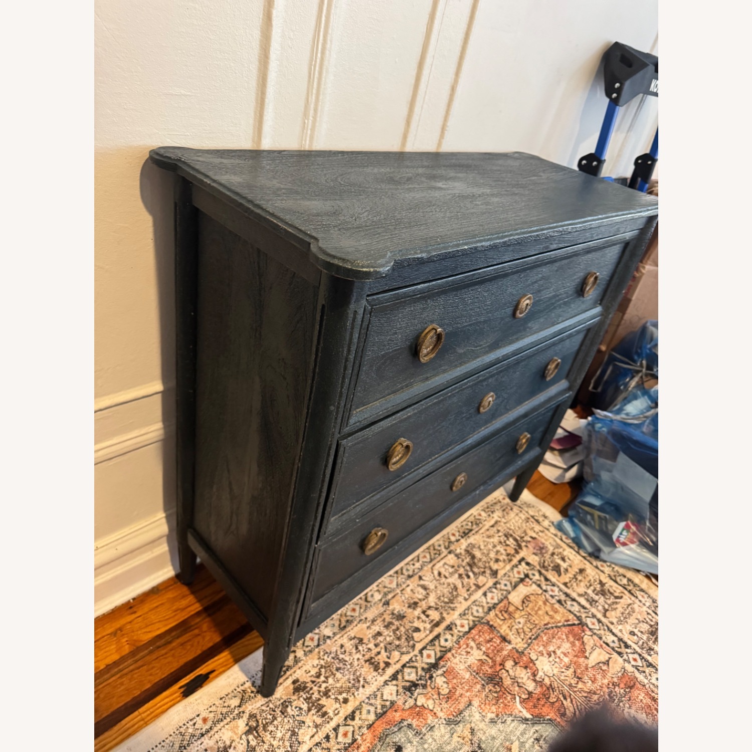 Anthropologie Washed Wood Three-Drawer Dresser - image-3