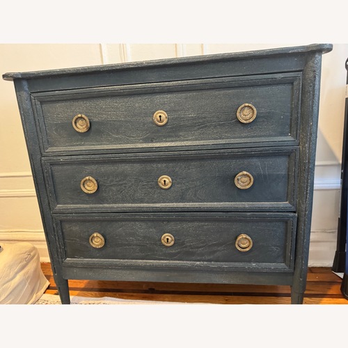 Used Anthropologie Washed Wood Three-Drawer Dresser for sale on AptDeco