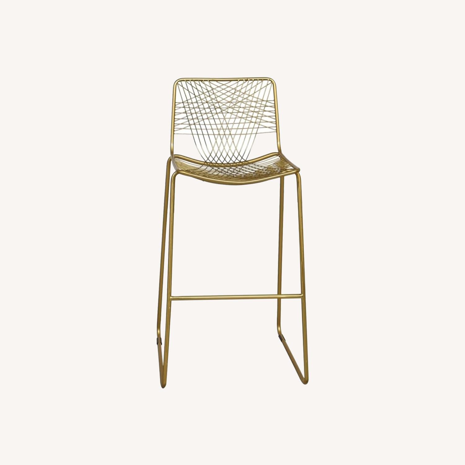 CB2 Alpha Brass Stools - image-0
