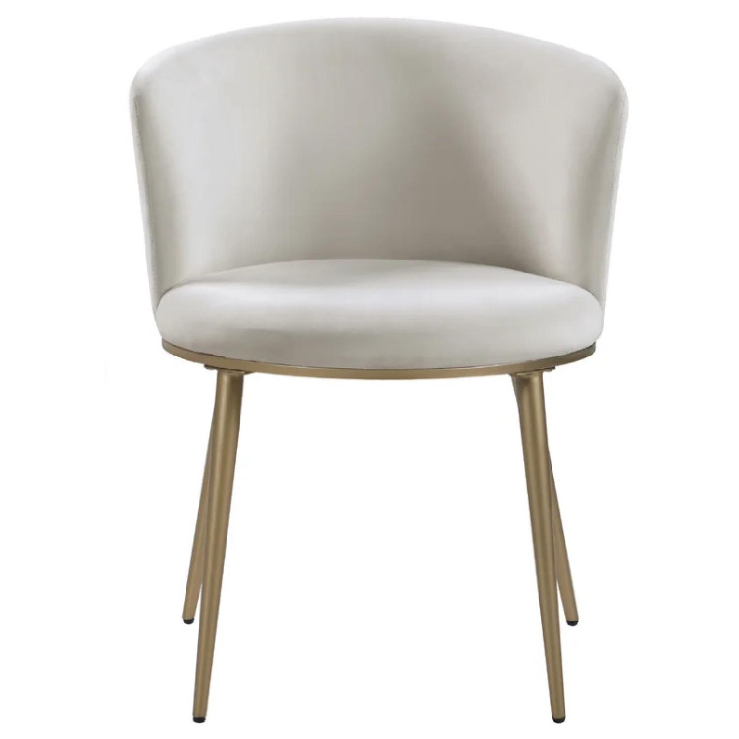 Wayfair Corrigan Studio Ravon Velvet White Dining Chair - image-5