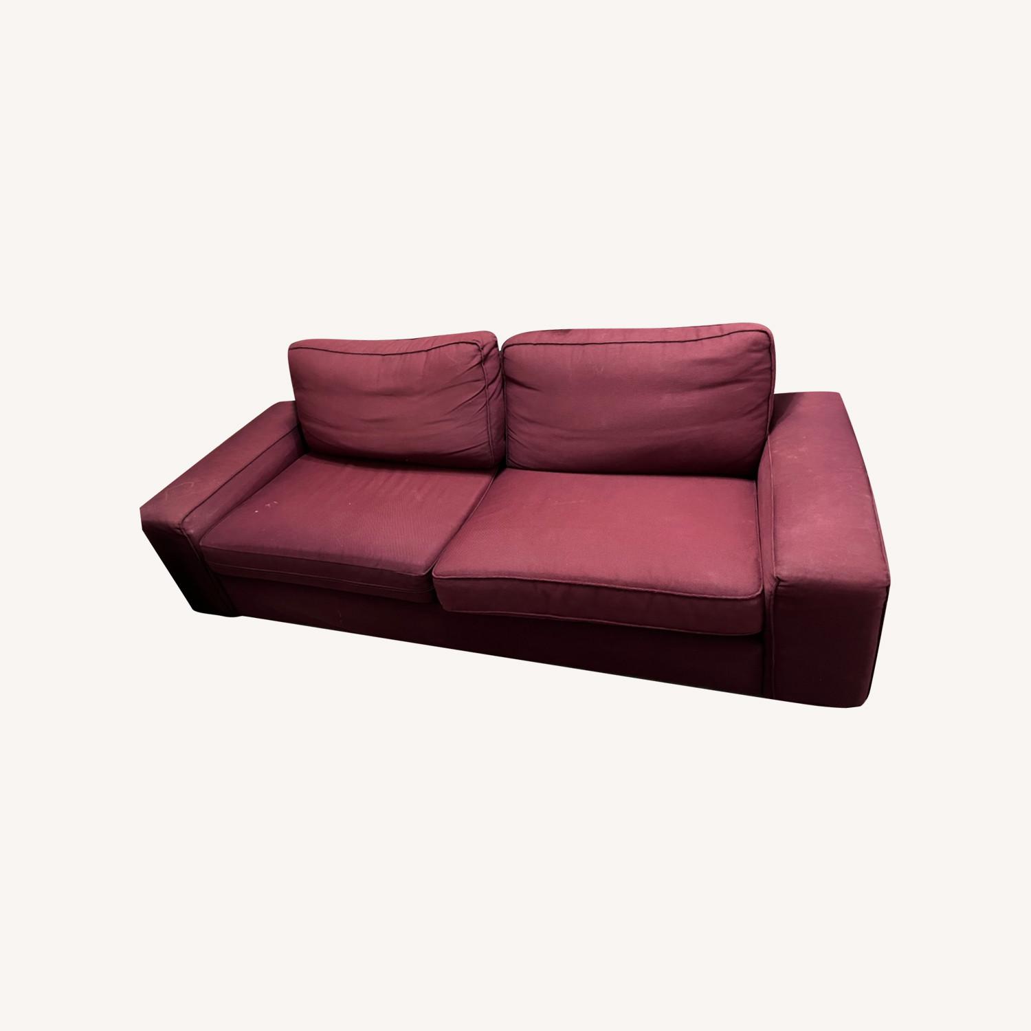 IKEA KIVIK Magenta Sofa AptDeco