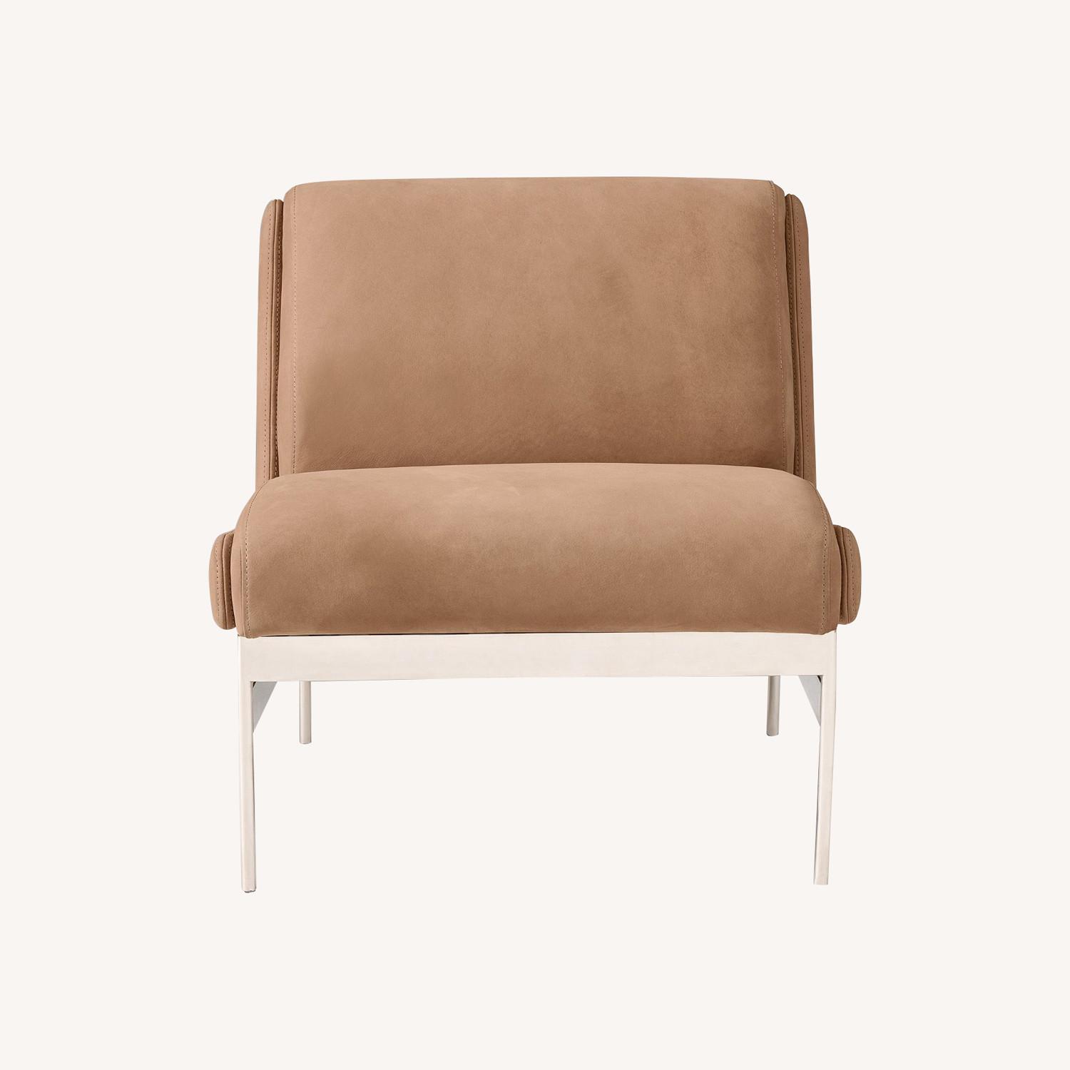 West Elm Lacon Leather Slipper Chair - image-8