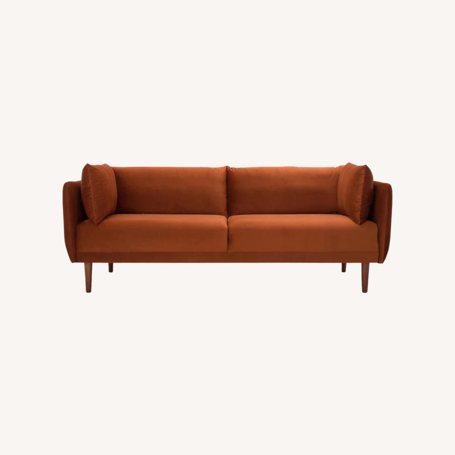 All Modern Rust Orange Sofa - image-0