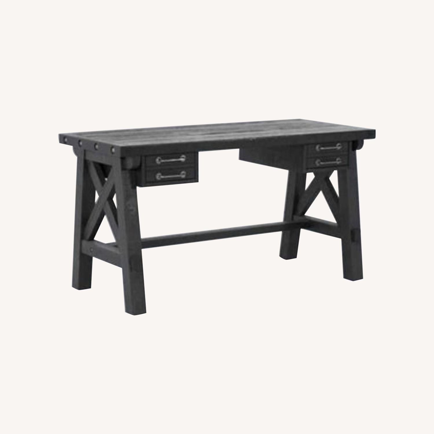Living Spaces Jaxon Black Industrial Desk - image-0