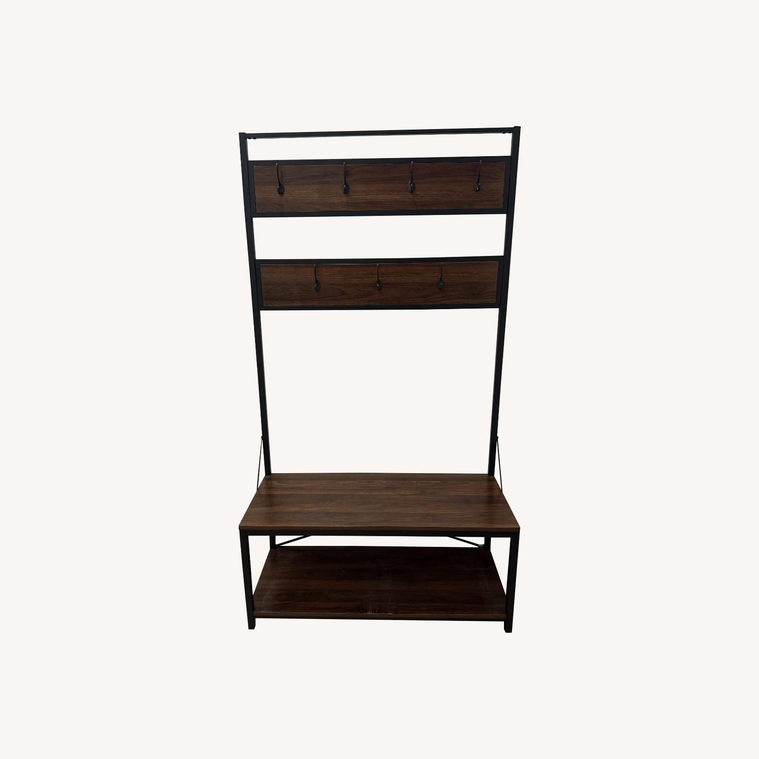 Entryway Bench and Coat Hooks + Storage - image-0