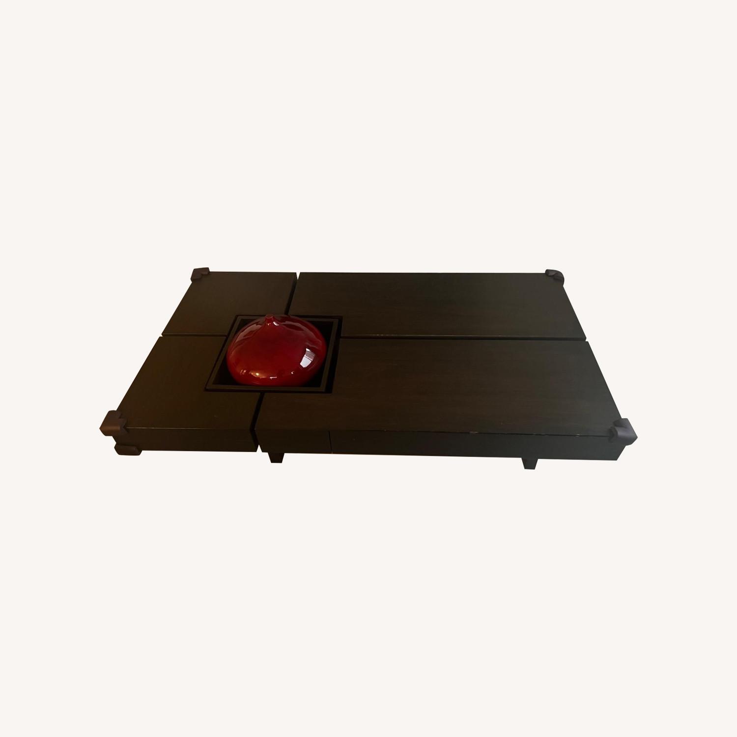 Teak Wood Coffee Table with Drawer - image-0