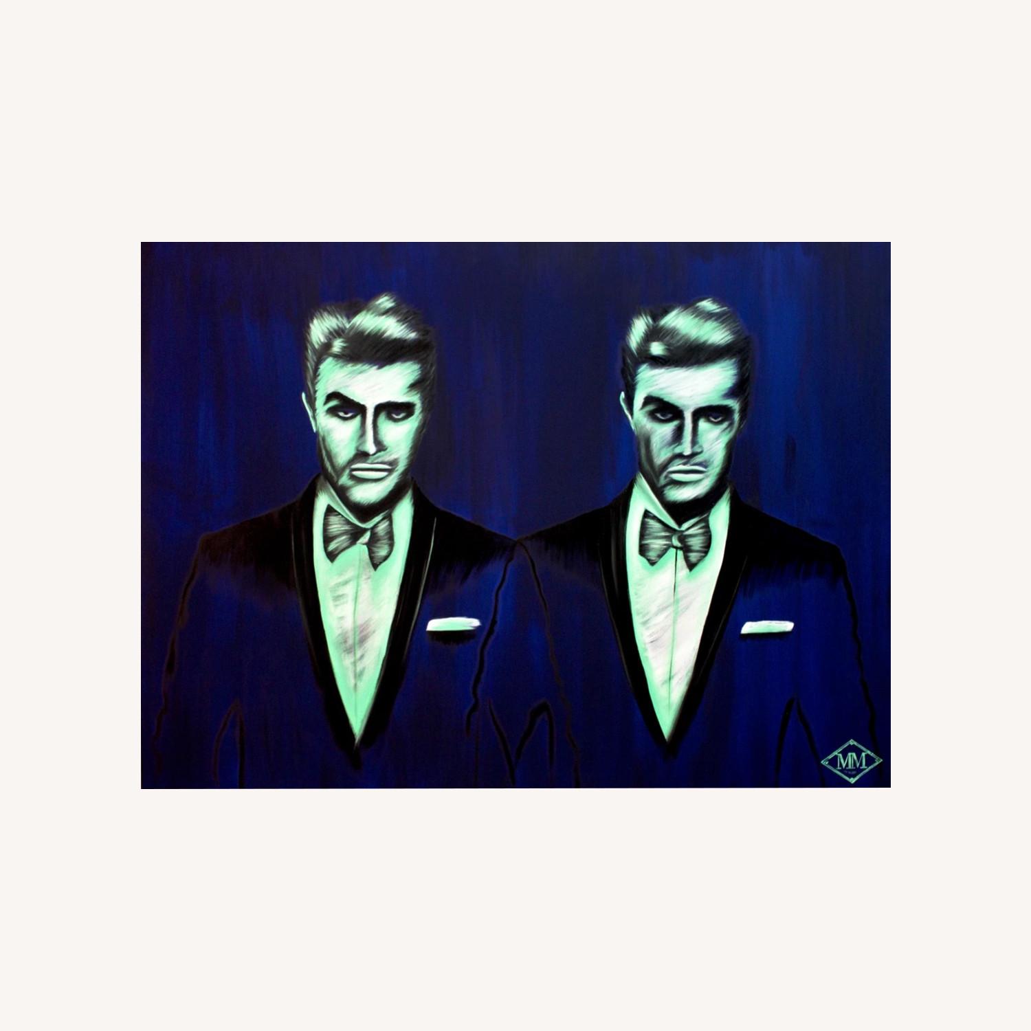 Oil Painting of Men in Suits - image-0