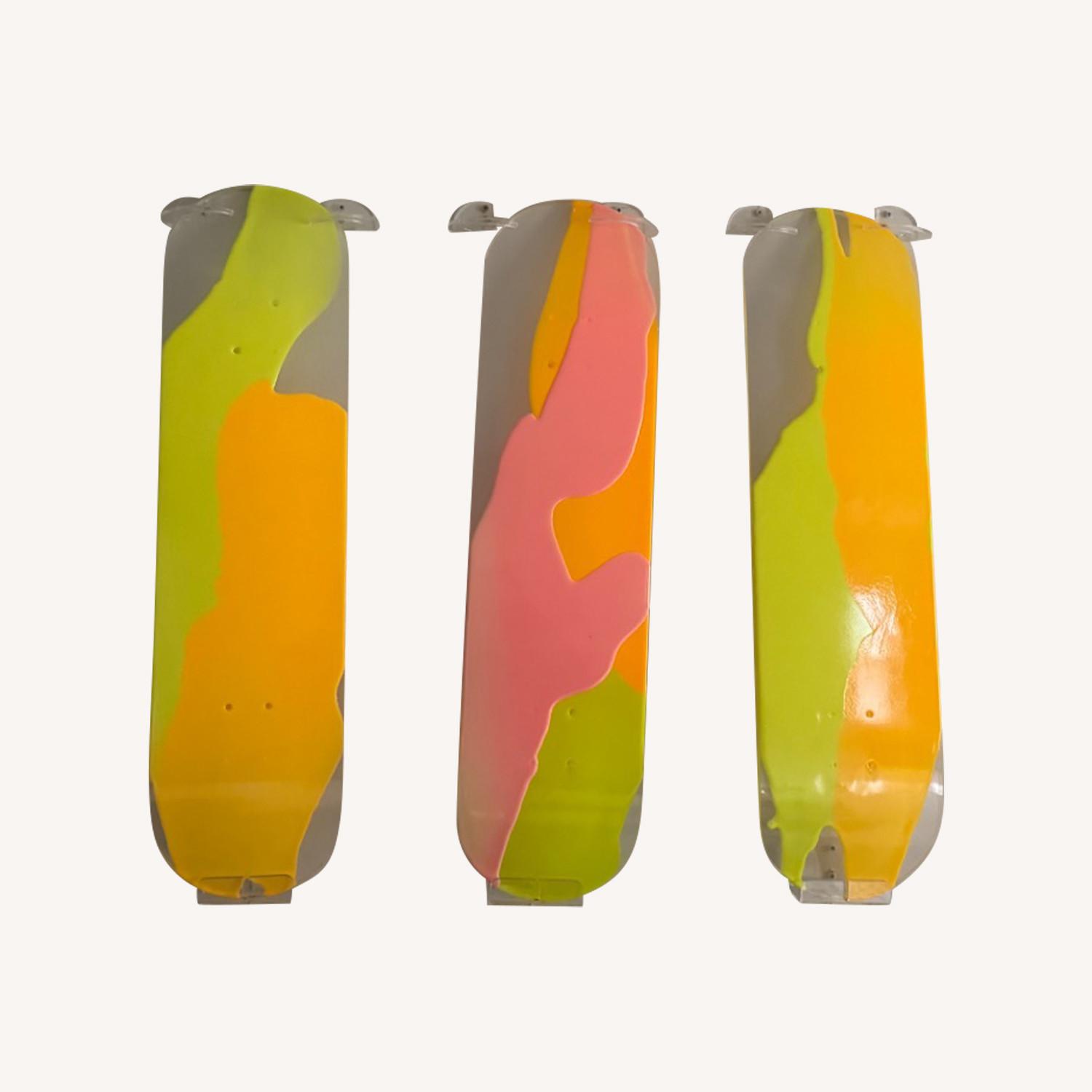 Andy Blank Neon Skateboard Art Wall - image-0