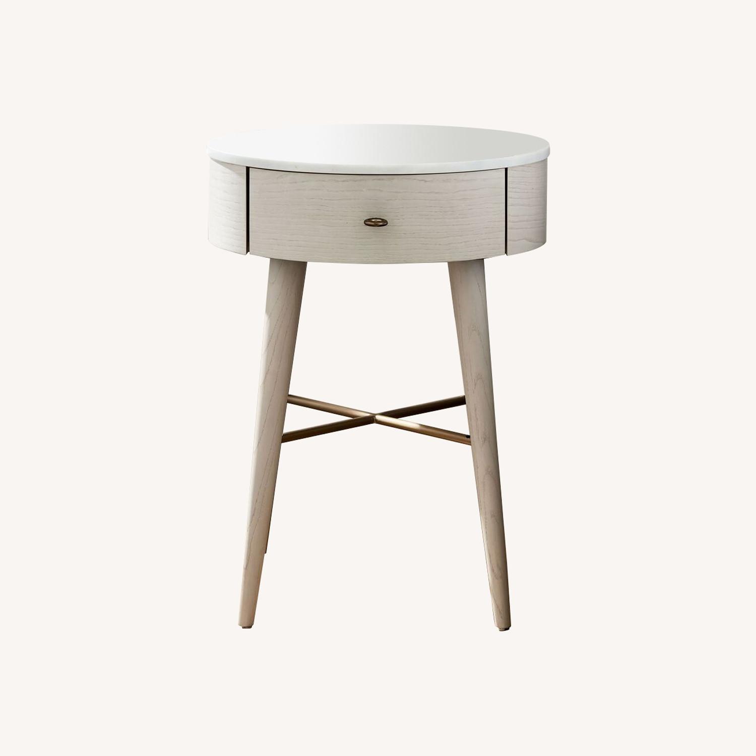 West Elm Penelope Nightstand with Circular Top - image-0