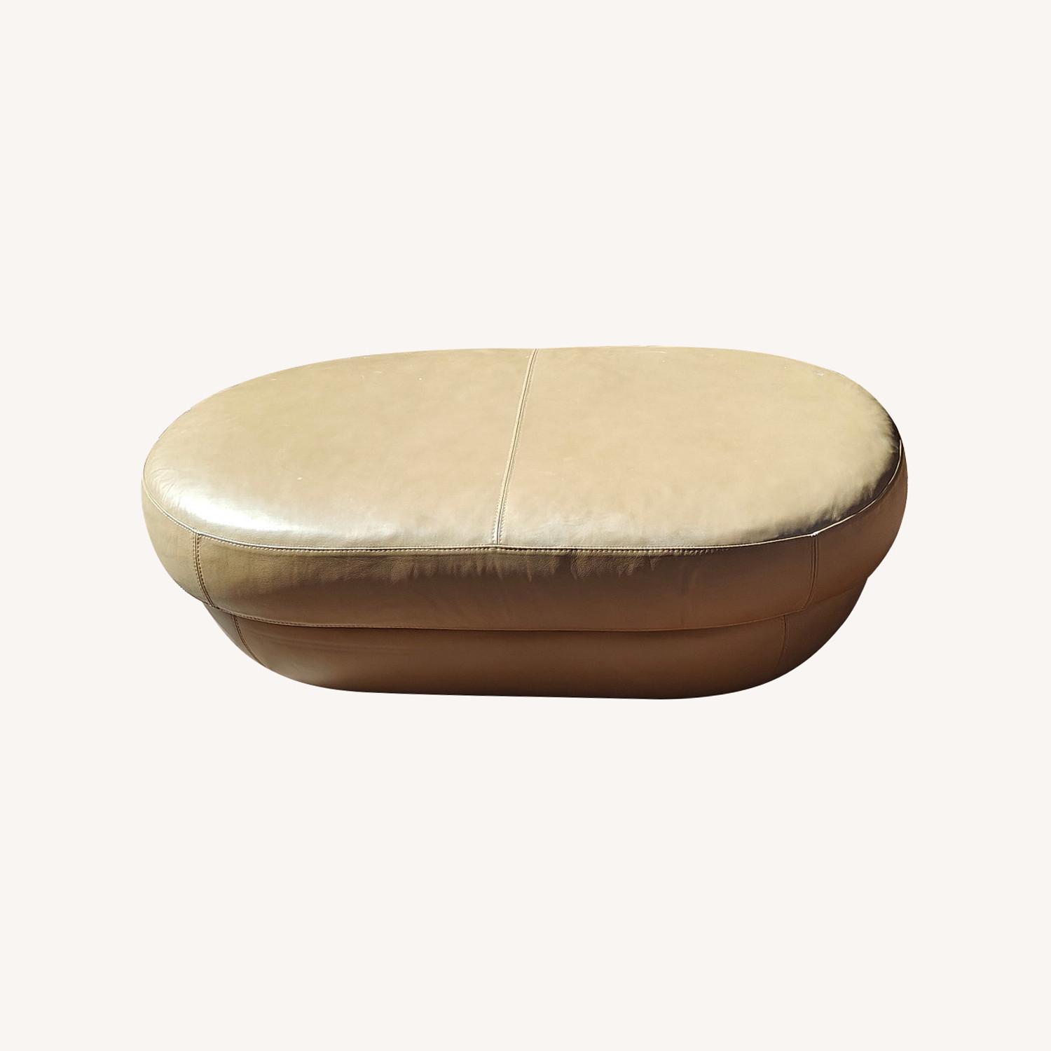 Natuzzi Italian Leather Ottoman  - image-3